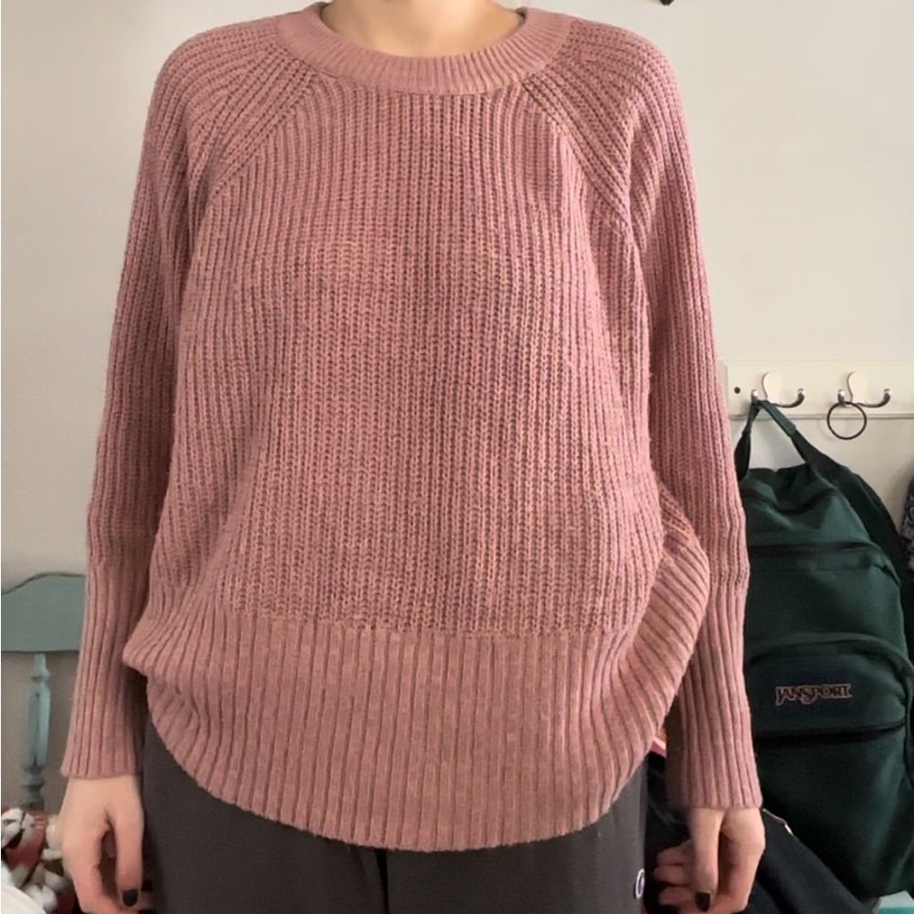 knit sweater pink teen